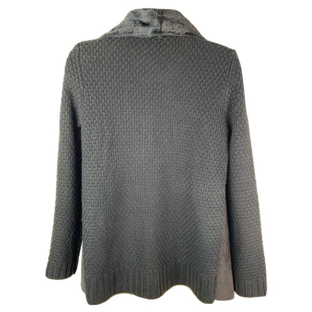 Melissa Paige Women's Size XS XSMALL Faux Fur Suede‎ Cardigan Sweater Jacket - Picture 2 of 12